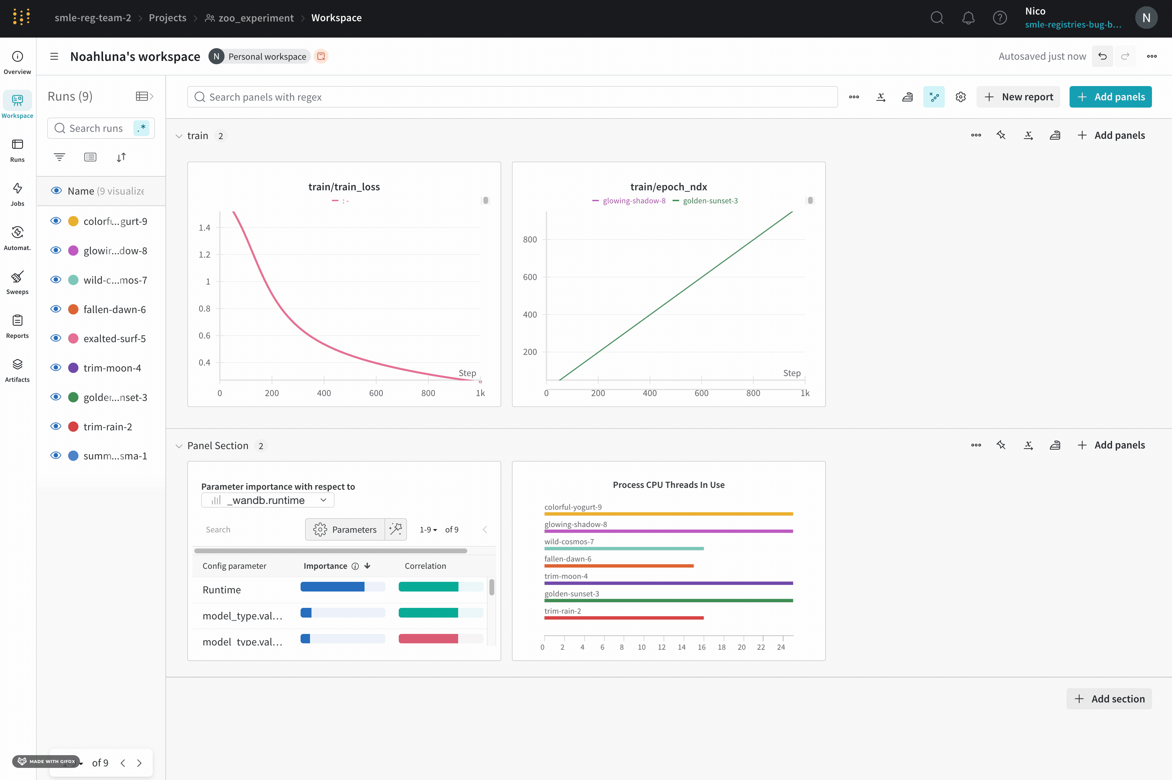 Jupyter session history