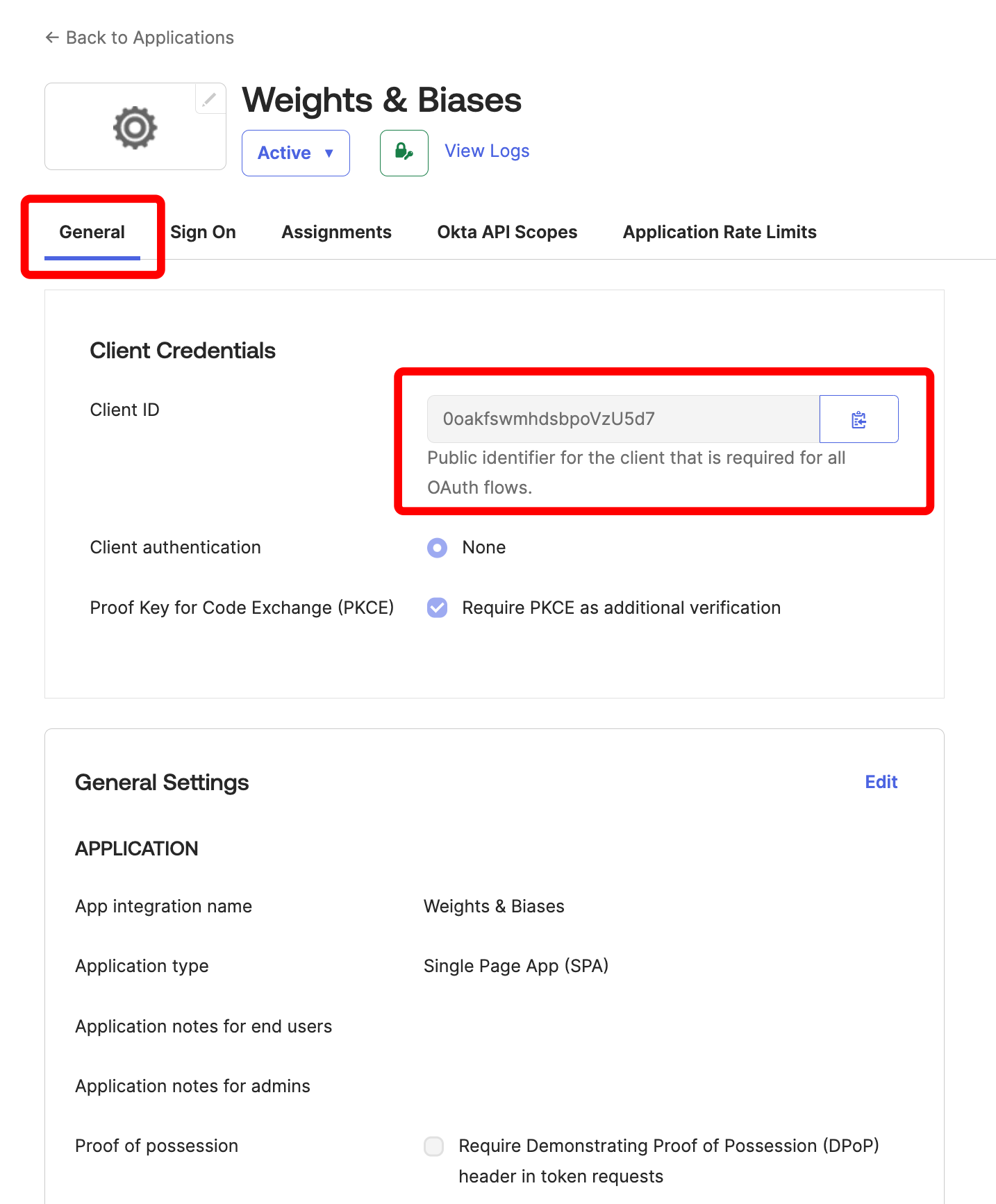 Okta Client ID location