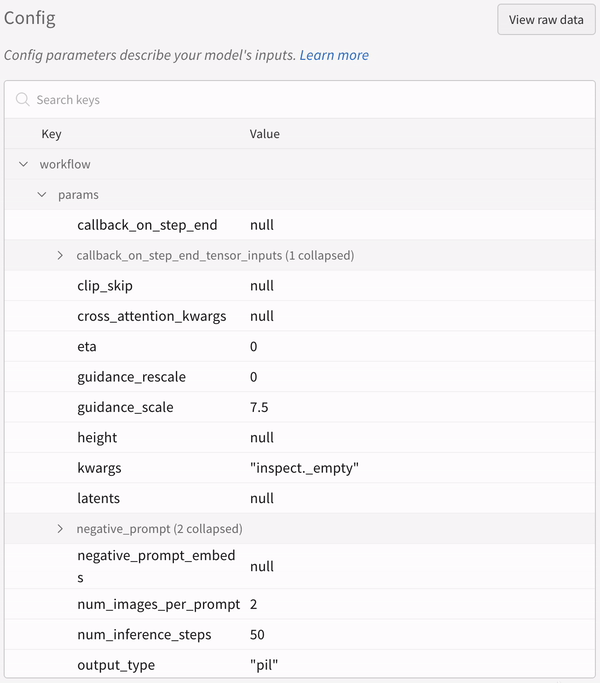 Experiment config logging