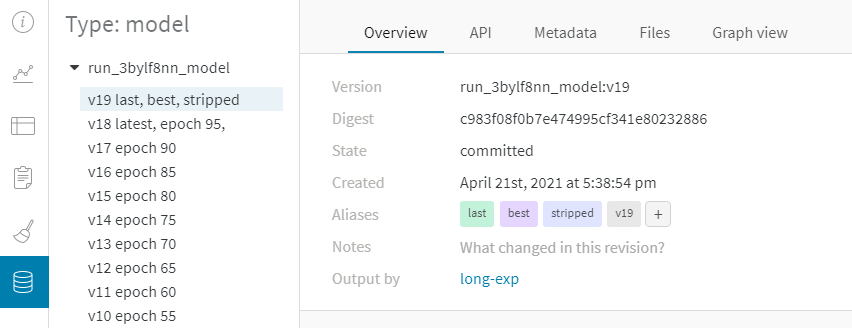 Model versioning