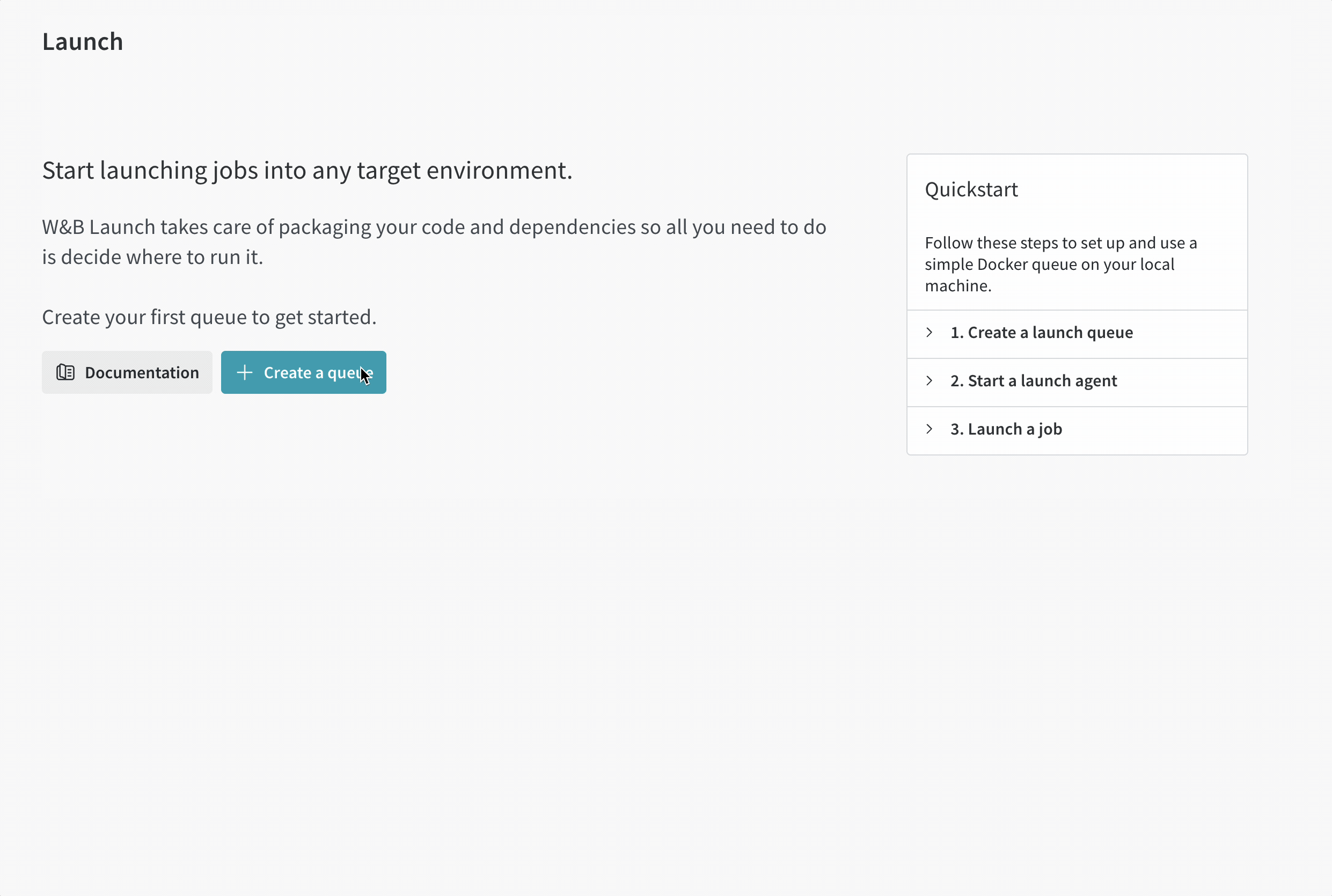 Docker queue creation