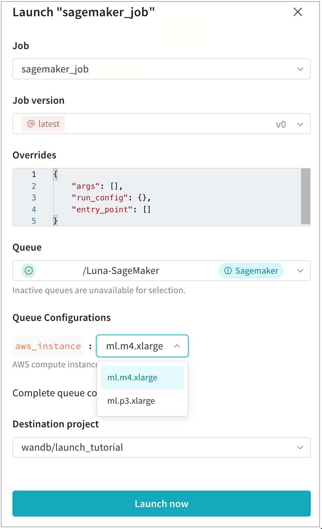 Config template selection