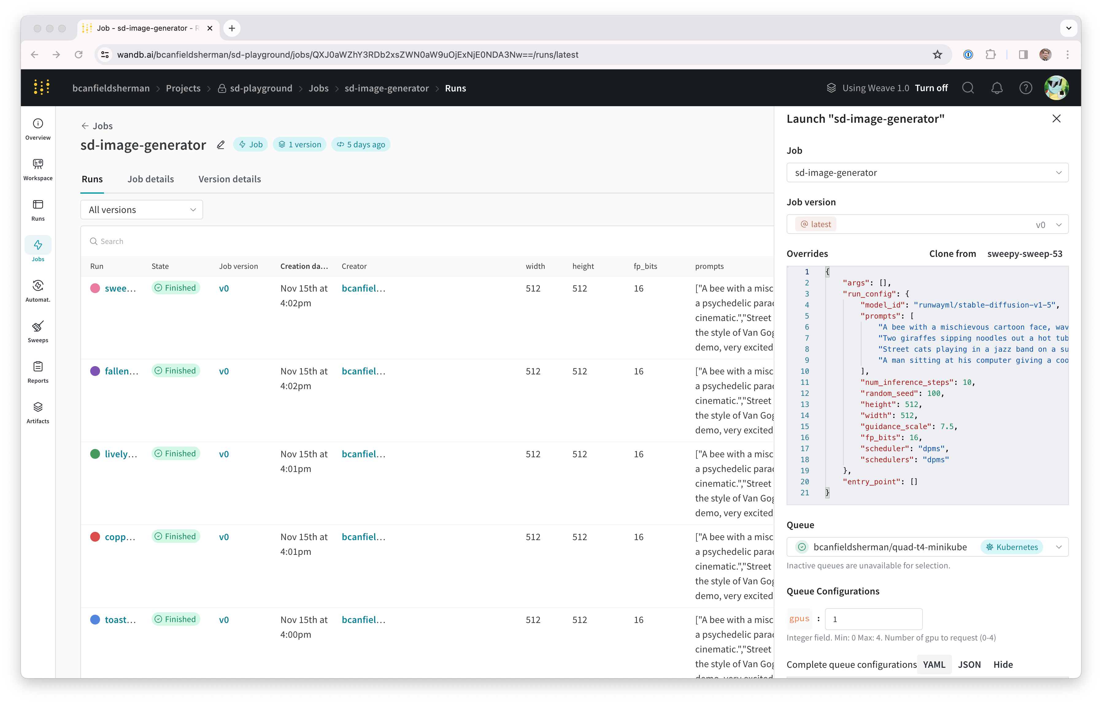 Launch UI