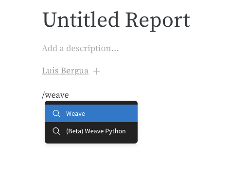 Query panel option